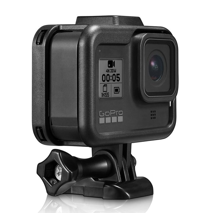 สำหรับโกโปรอุปกรณ์เสริมโกโปรฮีโร่8กรอบกันกระแทกเคสกล้องบันทึกภาพเคส-gopro-hero-8กล้องแอ็กชันสีดำ