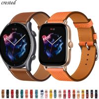 20mm/22mm Leather band For Amazfit GTS/2/2e/3/GTS2 Mini/GTR/3/Pro/GTR2/47mm/42mm/stratos Smart Watch Bracelet Amazfit bip strap