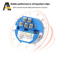 4-20mA PT100 0-600 ℃ องศาเซลเซียสตัวแปลงความต้านทานความร้อน RTD อินพุต4-20mA เอาต์พุต2สายหัวติดตั้งเครื่องส่งสัญญาณอุณหภูมิ