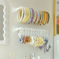 [COD] Hair hoop storage hair ring hairpin accessories head finishing bathroom shelf bow tie hook wall-mounted