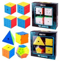 [Ecube] Moyu Meilong Skewb ชุดของขวัญชุดคาร์บอนมายากล Cubing ห้องเรียน4ชิ้นกระเป๋าทรงลูกบาศก์ของเล่นเพื่อการศึกษารูบิค