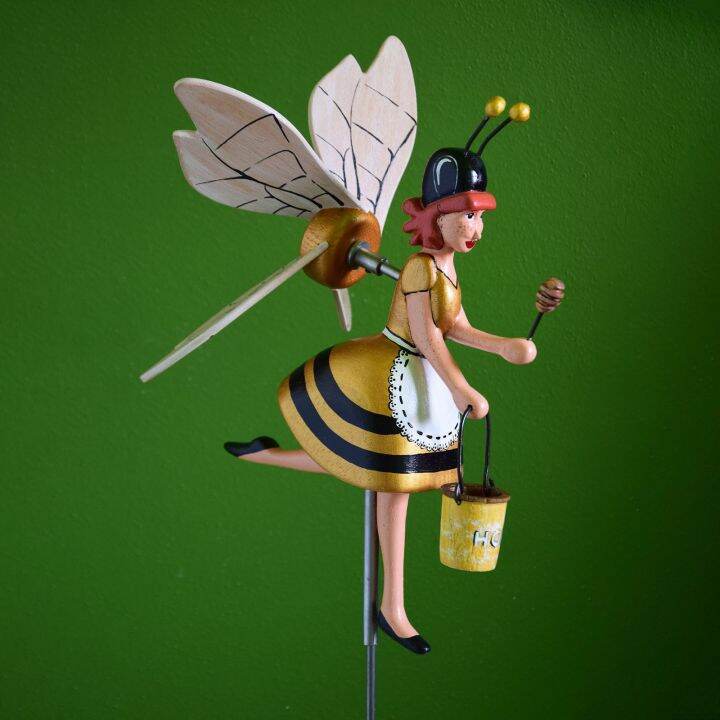 garden-decor-wind-spinners-whirligig-asuka-series-windmill-whirly-miss-beesy-garden-lawn-decoration-flower-ornament-decoration