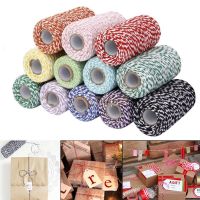 JUTBONG 100meters/roll 2ply Gift Home Decor Bakers Christmas DIY Rope Packing Craft Projects Cotton Cords Twine String