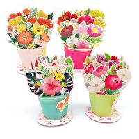 Anniversary 3D Cards Tropical Bloom for Birthday Pop Up Bouquet Greeting Card Happy Mother 39;s Day Paper Flowers