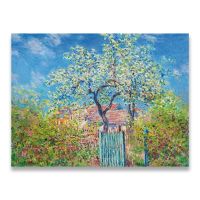 Monet S Poplars Poppy Fields Landscape - Impressionist Oil Painting Canvas Poster, Perfect Wall Art For Living Room