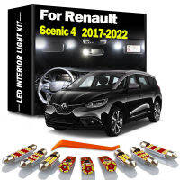 12ชิ้นชุดเครื่องอ่านแผนที่ในรถ LED ภายในหลอดไฟสำหรับเทอร์โบชาร์จเจอร์ Renault Scenic Grand Scenic 4 IV MK4 2017 2018 2019 2020 2022 2021