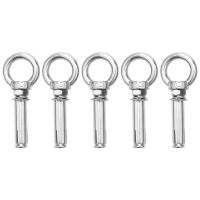 5Pcs M8 x 60mm Expansion Bolt Anchor Bolt 304 Stainless Steel Ring Lifting Anchor Eye Bolt Expansion Eyebolt