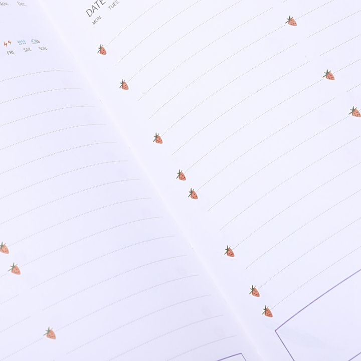 creative-ปกแข็ง-year-plan-notebook-365-วันหน้าภายในรายเดือน-daily-planner-organizer-diary-leaves-lemon