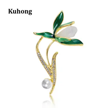 Tulip Rose Brooch for Women, Nice Design Elegant Corsage Fashion Brooch  Pin, Dress Luxury Zircon Jewelry Accessories, Party Gifts 