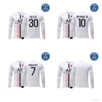 Top-quality 2021-2022 Paris Saint-Germain F.C. Away Football Jersey Long Sleeve TShirt Sport Tops Messi Neymar Mbappe Plus Size