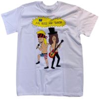 ราคาถูกเสื้อยืดผ้าฝ้ายพิมพ์ลายแฟชั่น COSMIC AXL ROSE &amp; SLASH TEES-5XL