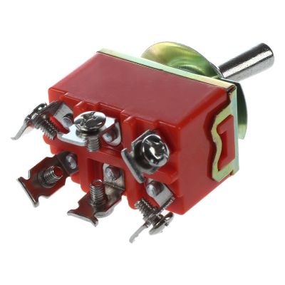 AC 250V 15A Latching 3 Way On-Off-On Single Pole Double Throw Toggle Switch Orange