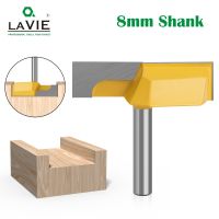 LAVIE 8mm Shank Cleaning Bottom Router Bits 2-1/4 Cutting Diameter for Surface Planing Router Bit Woodworking Milling cutter