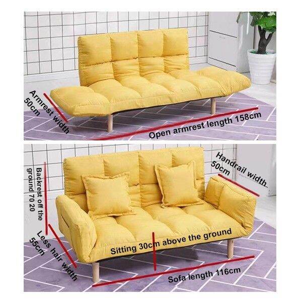 /S(Minimalist Sofa Bed Foldable sofa lazy sofa bed functional Apartment Small Sofa Bed 2 seater