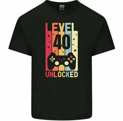 40Th Birthday Tshirt 1983 Mens Funny Level Unlocked 40 Year Old Gaming Tee