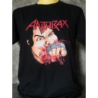 เสื้อวงนำเข้า Anthrax Fistful of Metal Thrash Heavy Speed Metal Suicidal Tendencies Style Vintage T-Shirt