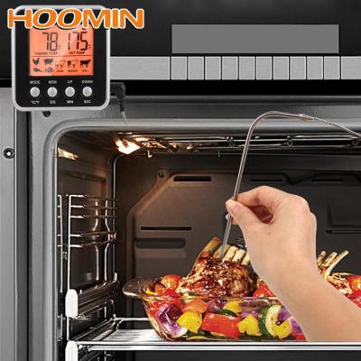 HOOMIN เครื่องมือห้องครัว Thermomet พร้อมตัวจับเวลา Meat Probe LCD Backlight แสดงผลเครื่องวัดอุณหภูมิเนื้อดิจิตอล BBQ Kitchen Cooking Food