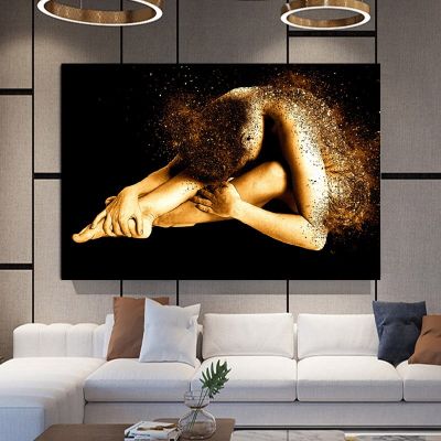 African Gold Black Woman โปสเตอร์ผ้าใบ Art Wall Picture-ภาพวาดภาพนามธรรม-Perfect Wall Art สำหรับห้องนั่งเล่น-ตกแต่งที่หรูหราและทันสมัย-พิมพ์คุณภาพสูง