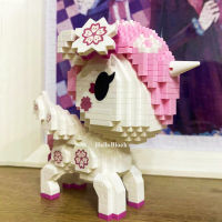 Balody Creative Series Cute Unicorn Mini Diamond Building Blocks Bricks Cartoon Small Horse Model Toys For Kid Birthday Gift