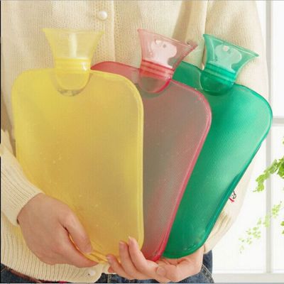 ◈✖ 2L Portable Rubber Hot Water Bottle Winter Reusable Hot Water Bag Clear PVC Thick Warm Water Bag Hand Warmer Girls Pocket Warmer