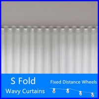 【YD】 S Fold Wavy Curtains Super Soft Snow Window Tulle for Room Big Sheer Voile Bedroom