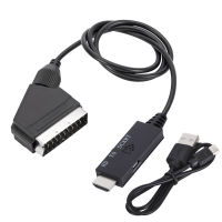 สายแปลงใช้พลังงานต่ำพร้อมสายไฟ USB รองรับ HDMI กับอะแดปเตอร์สายวิดีโอเสียง Scart Plug And Play