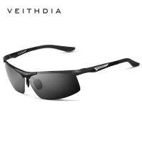 VEITHDIA 2022 Aluminum Magnesium Semi rimless Sunglasses Polarized Men Coating Mirror Driving Sun Glasses Eyewear Accessories