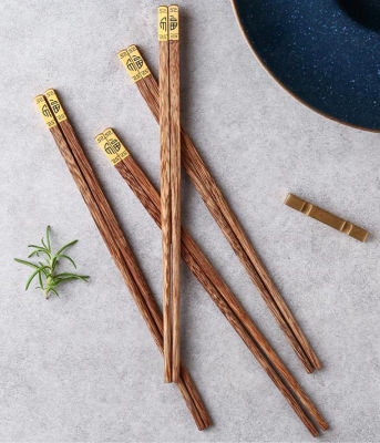 10Pairs Chinese Chopsticks Wenge Wooden Chopsticks Without Lacquer Wax Household Health Tableware Sushi Home Restaurant Supplies