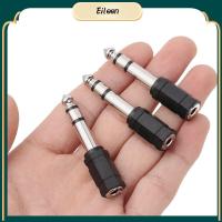 EILEEN 3.5mm Jack to 6.35mm ตัวเชื่อมต่อ ระบบเสียงสเตอริโอ ตัวแปลง อะแดปเตอร์สายหูฟัง ชายกับหญิง แจ็คไมโครโฟน ปลั๊กหูฟัง