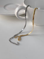 A.piece กำไลข้อมือ [stainless steel &amp; gold plated] snake chain bracelet