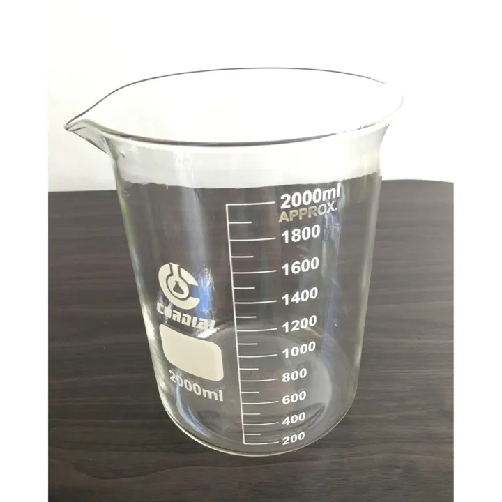 2000ml Glass Beaker Lowform Borosilicate Glass Lazada Ph 6541