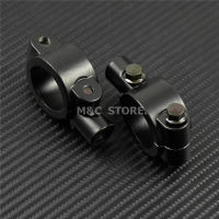 2Pcsset Motorcycle 8mm 10mm 25mm HandleBar Mirror Mount Clamp Rear View Mirror Holder Bracket Black Silver