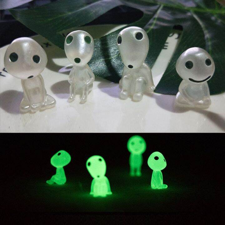 8pcs/lot mini cartoon Mononoke Glow in dark Ghibli Action Figures ...