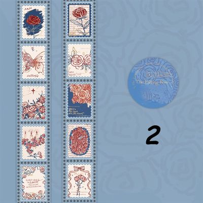 คุณครับกระดาษ4สไตล์300ซม./ม้วนความคิดสร้างสรรค์แสตมป์กุหลาบโบราณเทปดอกไม้วัสดุทำมือตกแต่งเทปเทปกระดาษญี่ปุ่นและเครื่องจ่าย