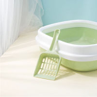 Cat Litter Pan Large Space Splash Resistance Thickened Semi Enclosed Cat Poop Basin with Cat Litter Shovel
