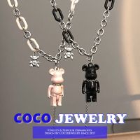 COCOJEWELRY แฟชั่นหมีสร้อยคอหญิงฮิปฮอปหวานเย็นลมไหปลาร้าโซ่บุคลิกภาพลมหนาวซอกออกแบบเสื้อกันหนาวโซ่