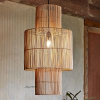 Vintage Rattan Pendant Light Hand-woven Process Chandelier Living Room Dining Room Study Chinese Style Homestay Decorative Lamp