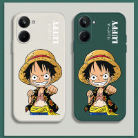 เคส Realme 10 Case Luffy เคสกันกระแทกซิลิโคนเหลวแบบเต็มรูปแบบต้นฉบับสี่เหลี่ยมจัตุรัสตัวป้องกันกล้องด้านหลัง