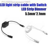 ✲✾ LED Strip Dimmer Knob Switch Cable with 5.5x2.1mm DC jack Brightness Adjustable Controller for 3528 5050 Single Color LED Strip