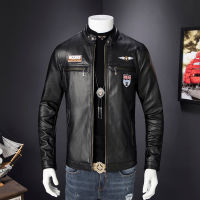 [Plumtree] บุรุษแจ็คเก็ตหนังเสื้อผู้ชาย F AUX เสื้อ BIKER รถจักรยานยนต์ชายคลาสสิกแจ็คเก็ตด้านคุณภาพขนาดบวก 3XL