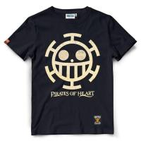 เสื้อยืดวันพีช One piece ICON LAW OP-886-BG ดำทอง