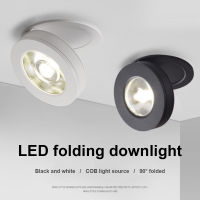 Black Foldable Surface Mounted LED Downlight Recessed Ceiling Light COB Spot Light