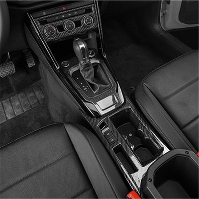 Car Styling Accessories Gearbox Panel Water Cup Holder Trim Interior Decorative Sticker For Volkswagen T-ROC T ROC 2018-2020