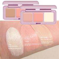 3-Color High Concealer Power Palette Moisturizing Brightening Breathable Spot Cover คอนซีลเลอร์ไร้ที่ติผู้หญิงแต่งหน้า Cosmetics