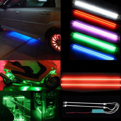 2PCS 15/30CM Car Undercar Underbody Neon Tube Light Interior Motorcycle Computer Case Car Styling Atmosphere Lamp