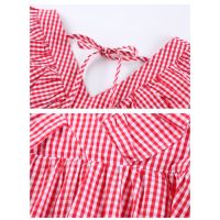 Girls Short Sleeve Dress Plaid Dress Children Casual Princess Dress Kids Dress Girls Dresses Girls Dress Girls Clothing