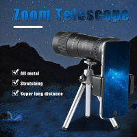 กล้องโทรทรรศน์ตาเดียวทรงพลัง8-40x40 Zoom Telefoto สูงแบบพกพาสำหรับการตั้งแคมป์