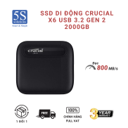 Ổ cứng di động 2TB External SSD Crucial X6 USB 3.2 Gen 2 Type