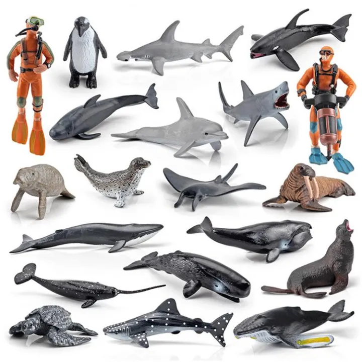 Realistic Ocean Animals Figurines 20PCS Small Ocean Animal Figurine Set