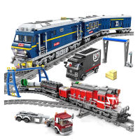 AHlmsm City High-Tech Train Harmony High-Speed Rail Electric Motor Military Car Building Blocks RC Track Bricks Kid Toy